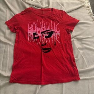 Guess Red Graphic Short Sleeve Tee